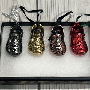 Set of 4 Clog Shoe ornaments